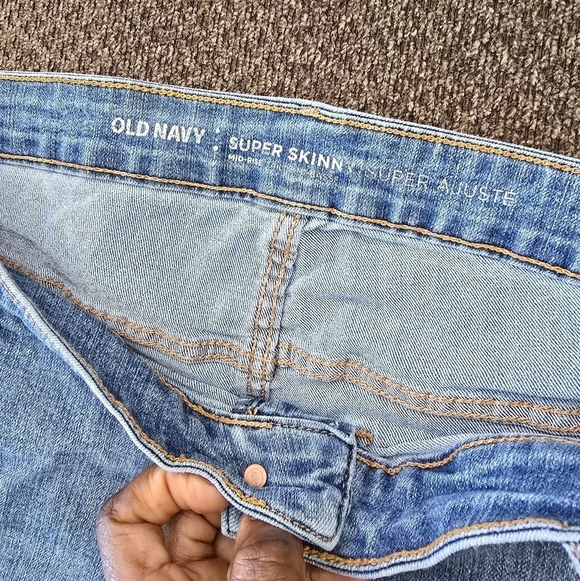 Old Navy Jeans Womens Sz 18 Blue Straight Leg High Rise Light Wash 36x25 - Picture 6 of 12